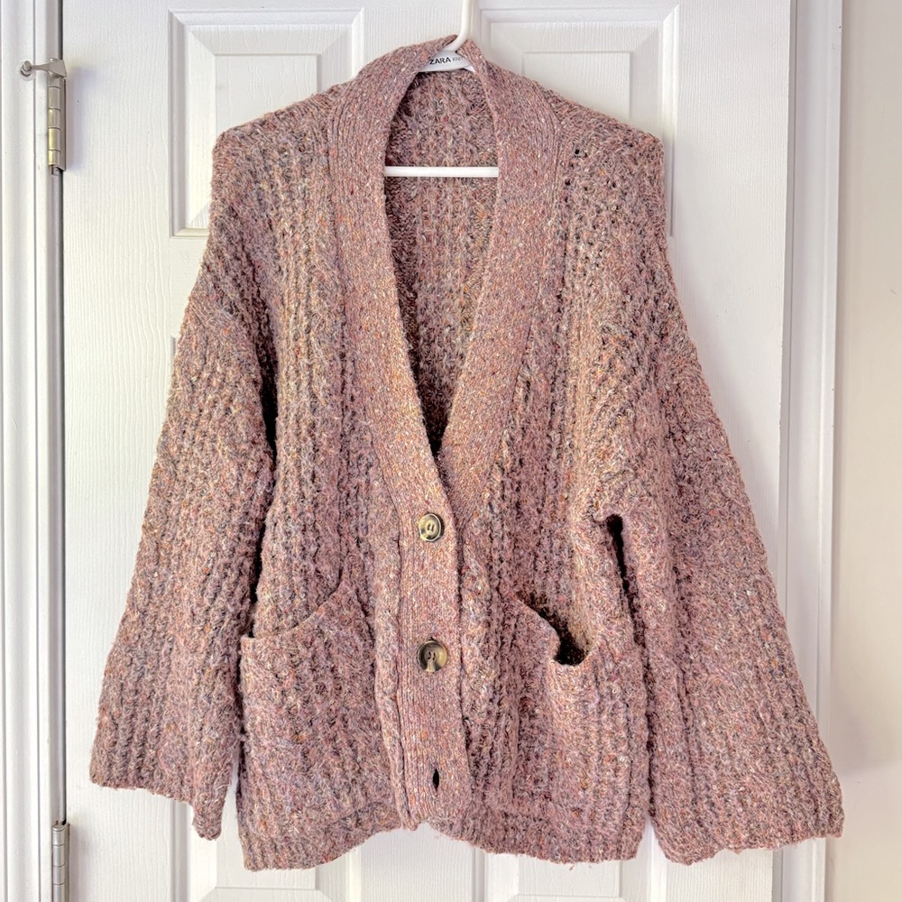 ⚡️ Flash Sale ⚡️ZARA • chunky knit cardigan • Small